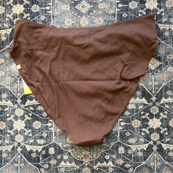 Summersalt Brown Ribbed Bikini Bottom - NEW Size 18 - Picture 5 of 5